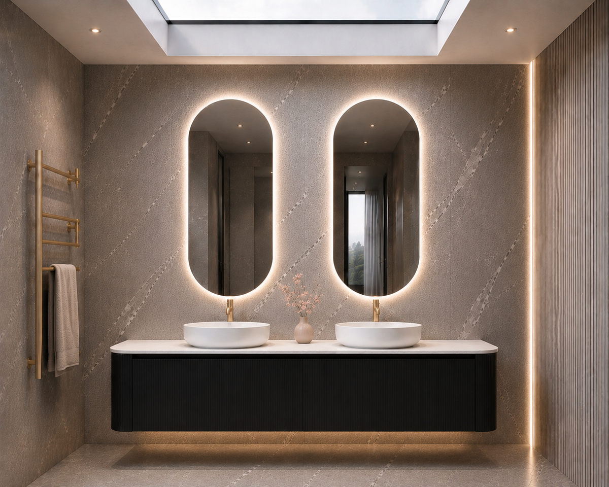 Talia 1350mm Wall-hung Fluted Vanity