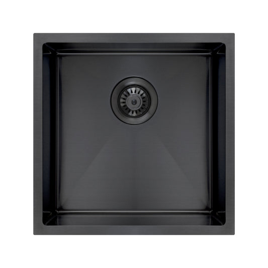 Titan Single Stainless Steel Sink Matte Black