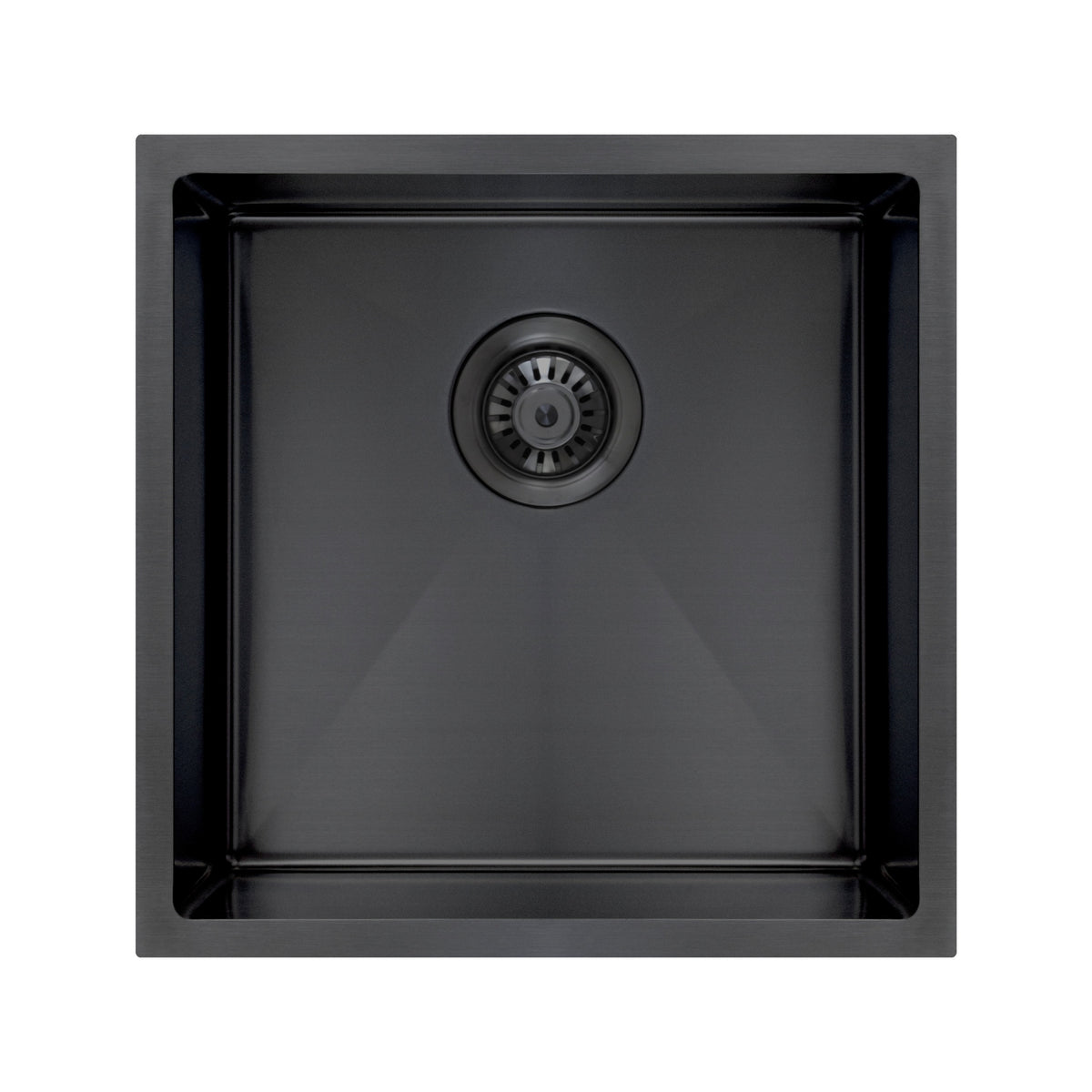Titan Matte Black Single Stainless Steel Sink 440mm