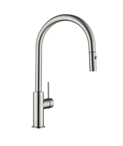 Elke Button Pull Mixer Brushed Nickel