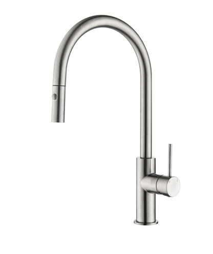 Elke Button Pull Mixer Brushed Nickel