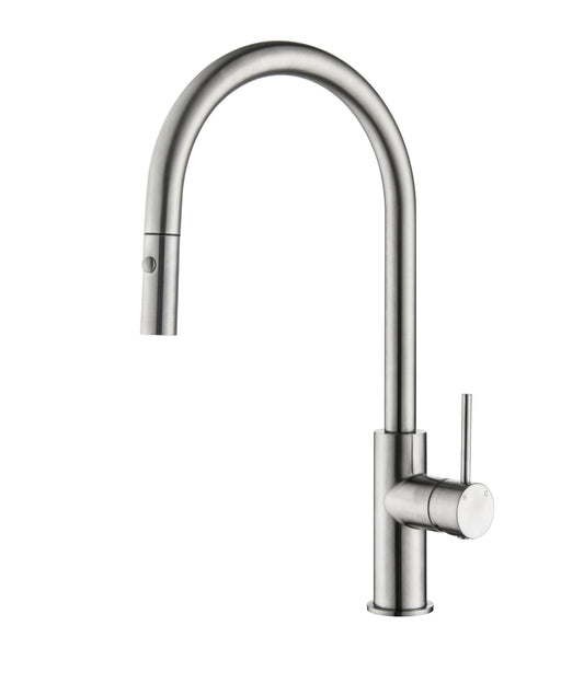 Elke Button Pull Mixer Brushed Nickel