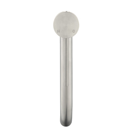 Elke Curved Countertop Tall Basin Mixer Brushed Nickel