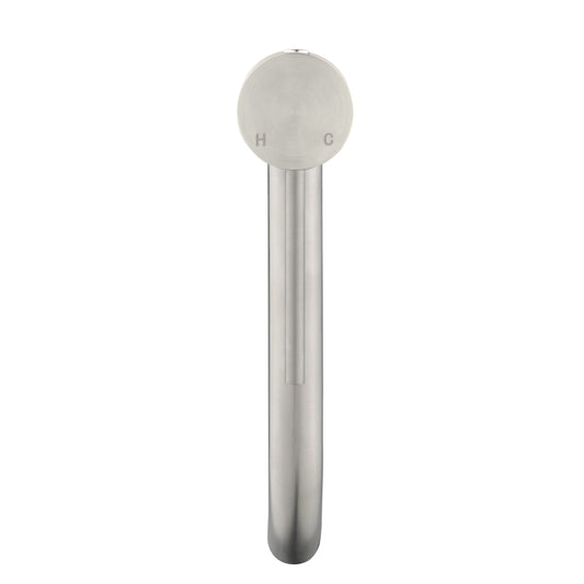 Elke Curved Countertop Tall Basin Mixer Brushed Nickel