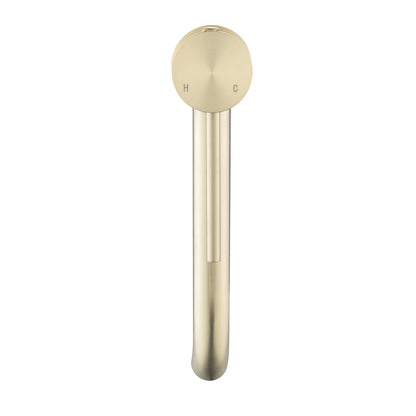 Elke Curved Countertop Tall Basin Mixer Brushed Gold