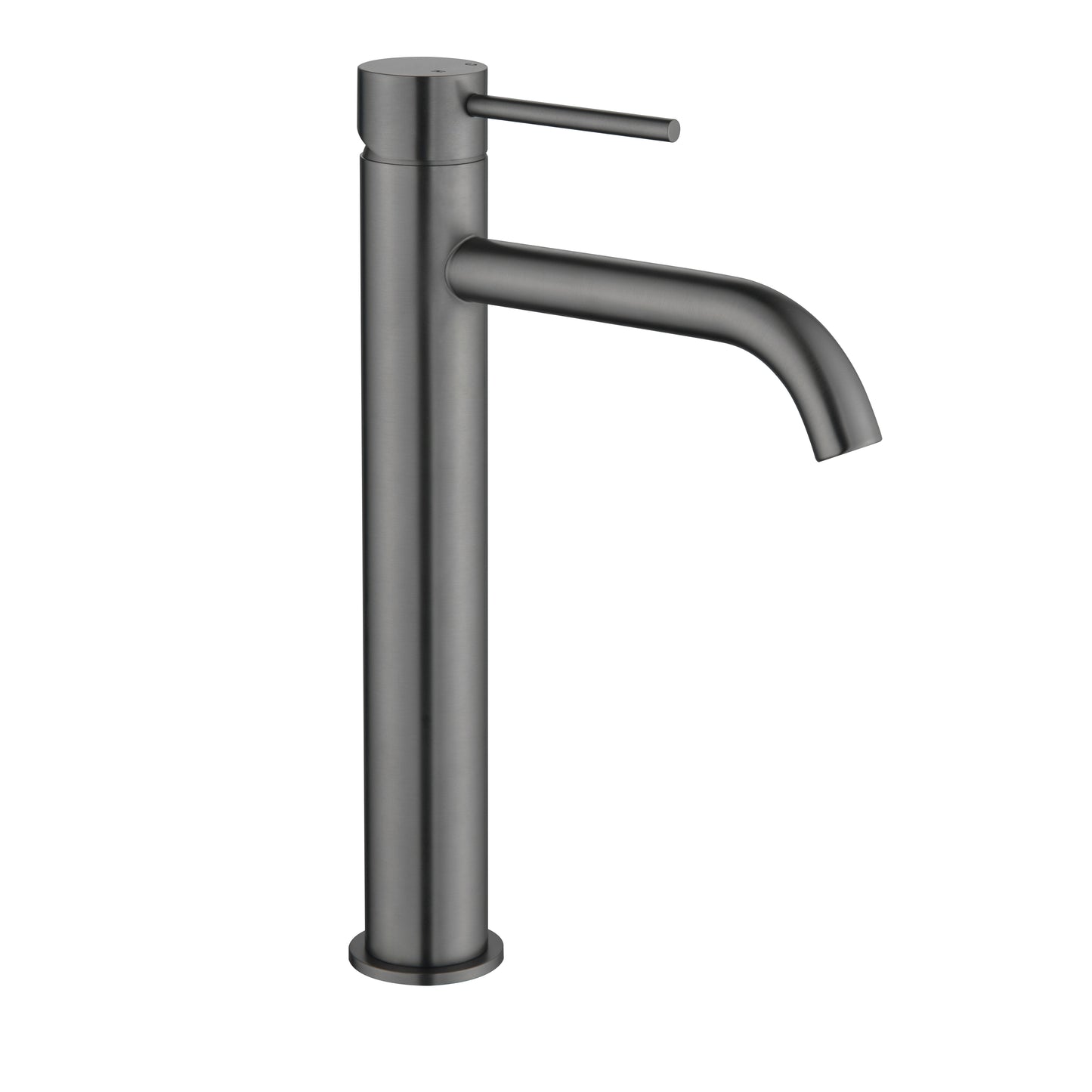 Elke Curved Countertop Tall Basin Mixer Gunmetal