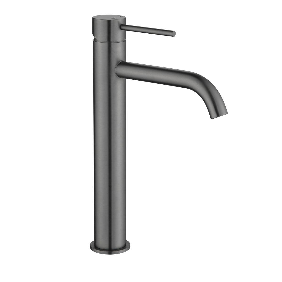 Elke Curved Countertop Tall Basin Mixer Gunmetal