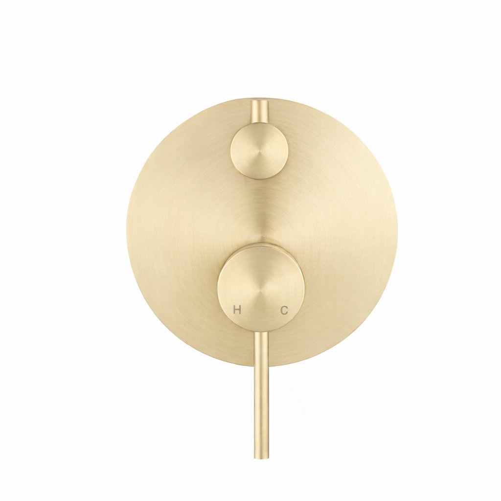 Elke Shower Diverter Plate Brushed Gold
