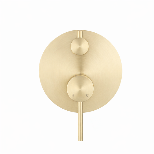Elke Shower Diverter Plate Brushed Gold