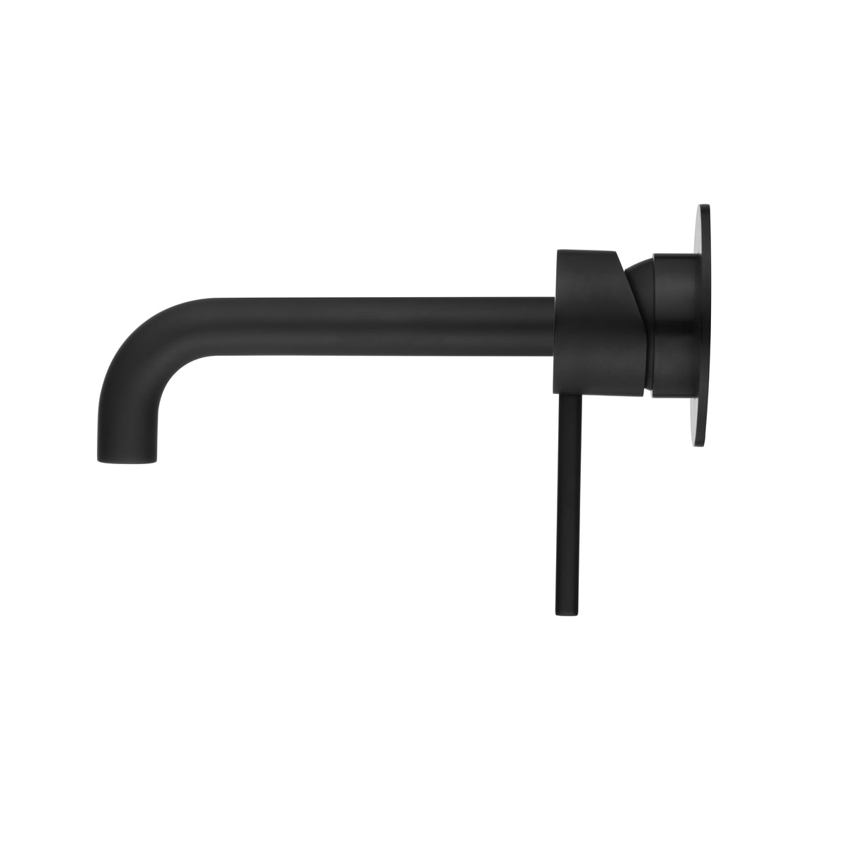Elke Wall Mixer Curved Matt Black