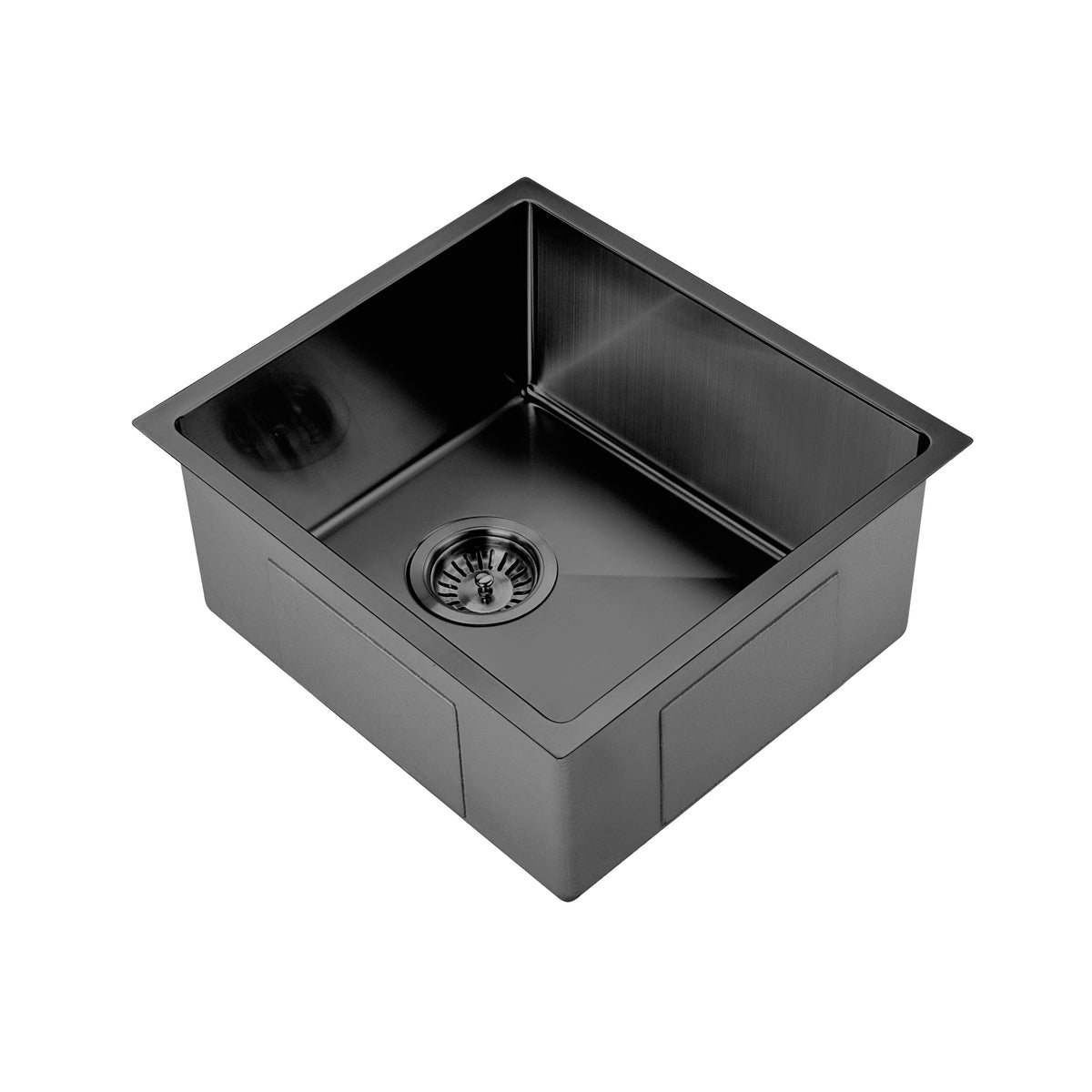 Titan Matte Black Single Stainless Steel Sink 440mm