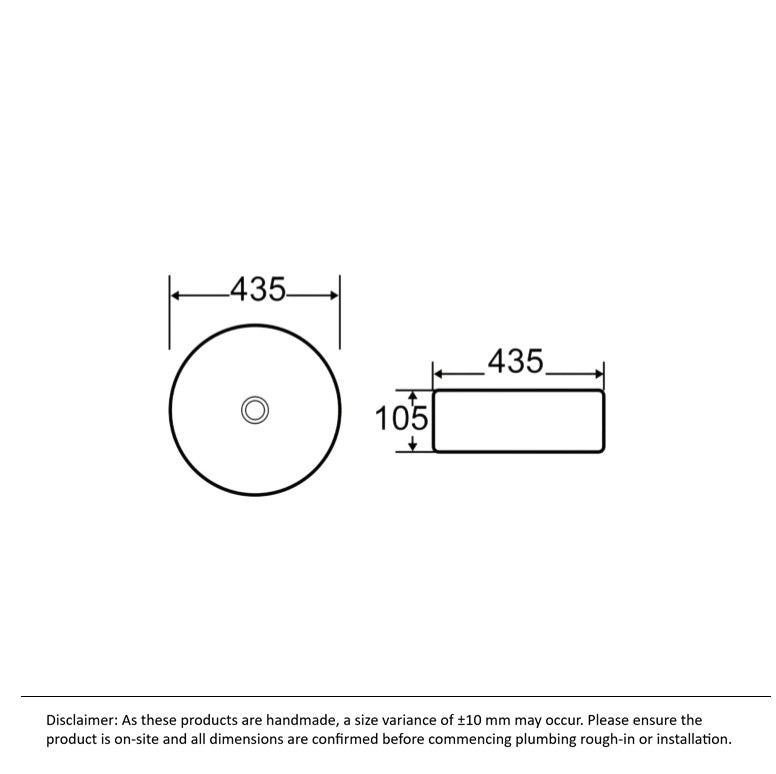 Luna Countertop Basin Round