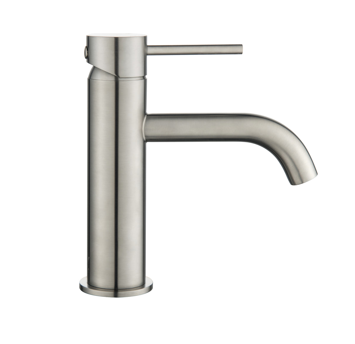 Elke Curved Countertop Basin Mixer Brushed Nickel