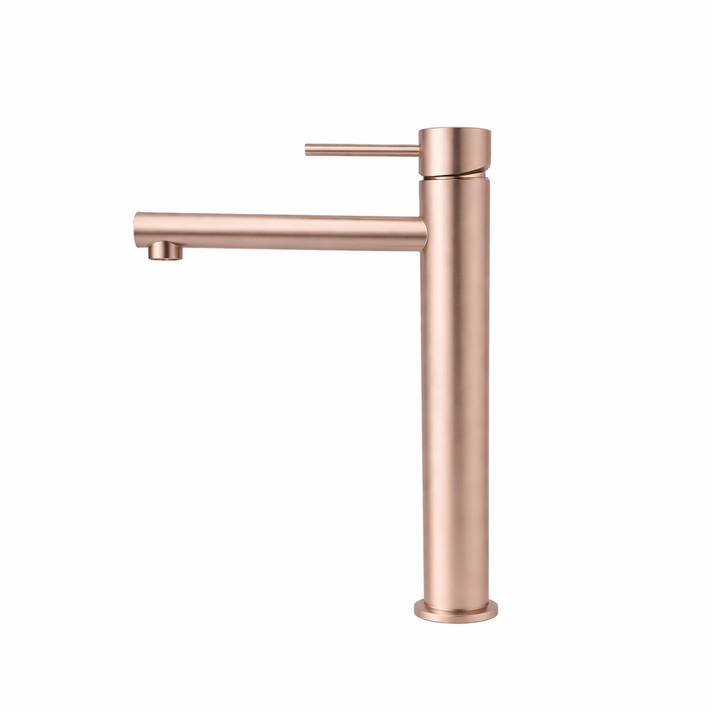 Elke Countertop Tall Basin Mixer Brushed Copper