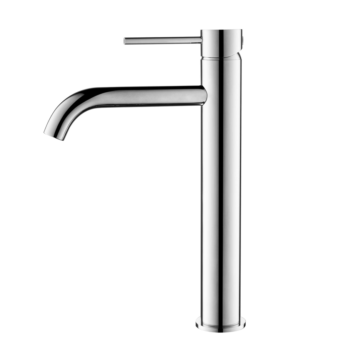 Elke Curved Countertop Tall Basin Mixer Chrome