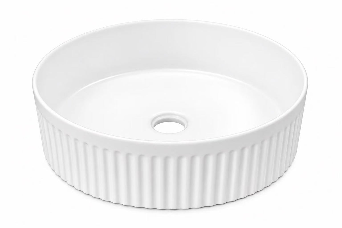Brio Countertop Basin Round Matte White