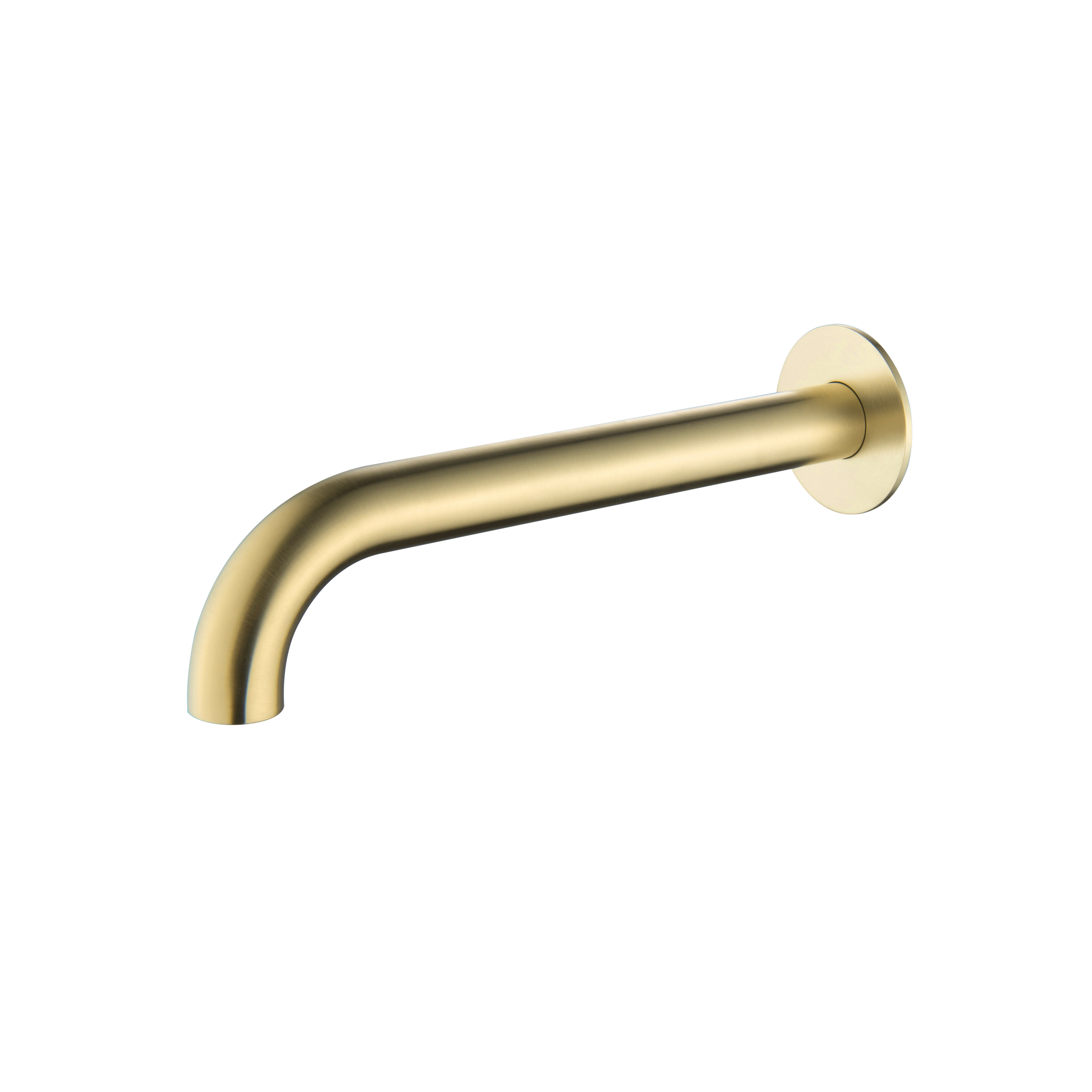 Elke Bath Spout Curved Brushed Gold