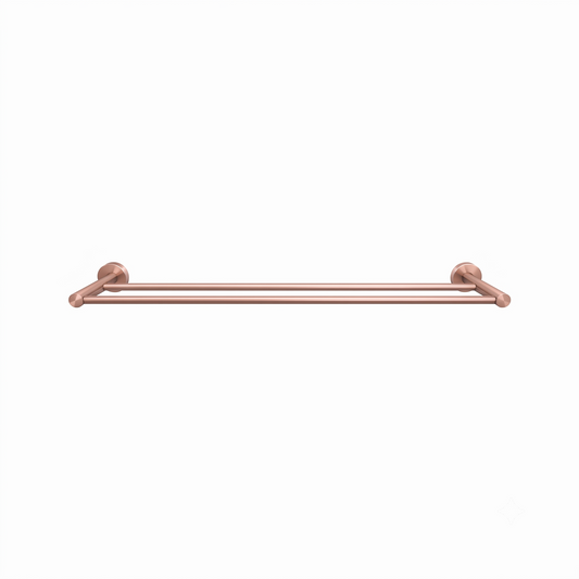 Elke Double Towel Rail Brushed Copper