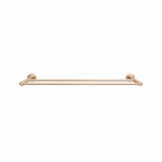 Elke Double Towel Rail Brushed Gold