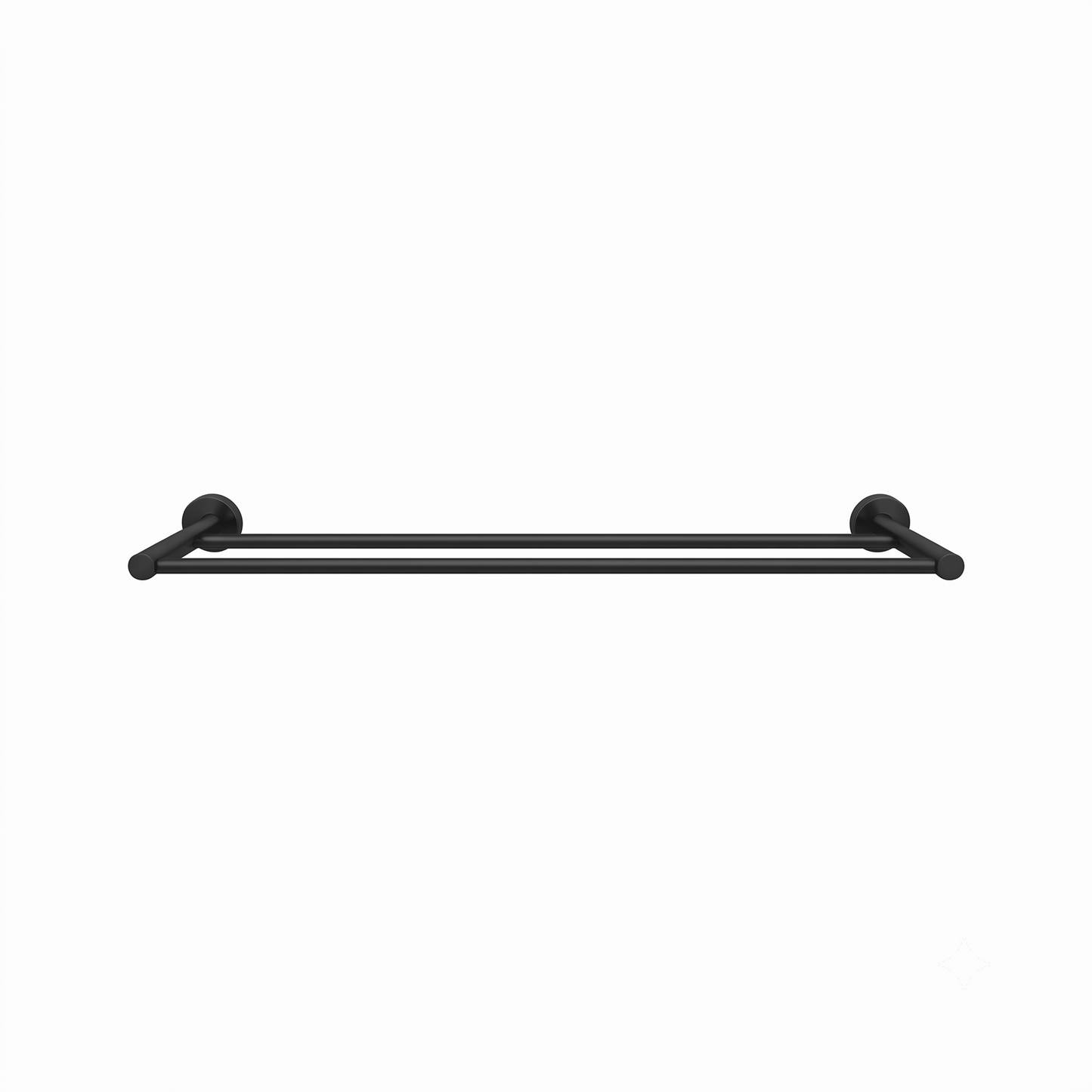 Elke Double Towel Rail Matte Black