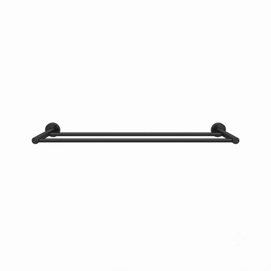 Elke Double Towel Rail Matte Black