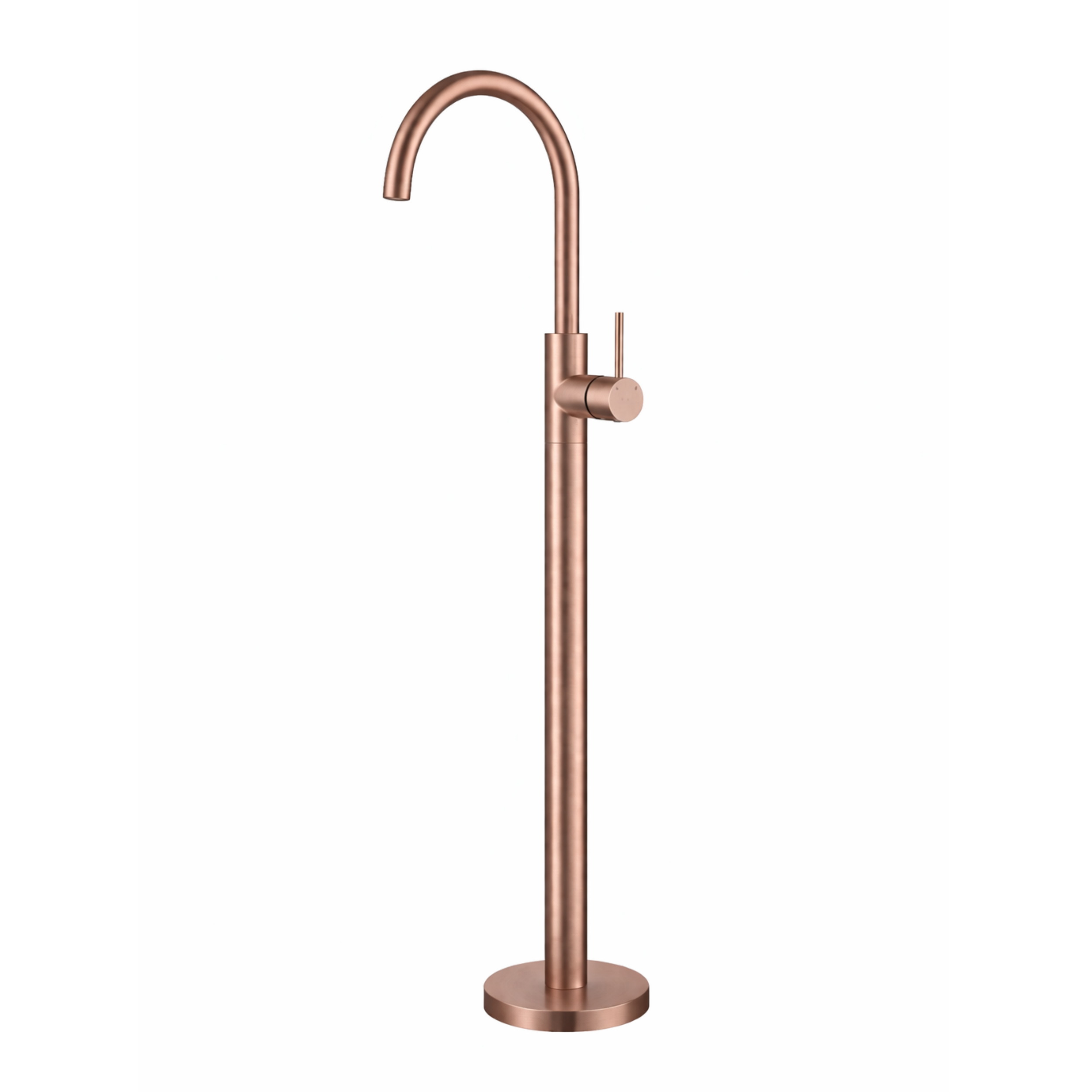 Elke Floor Bath Fillers Brushed Copper