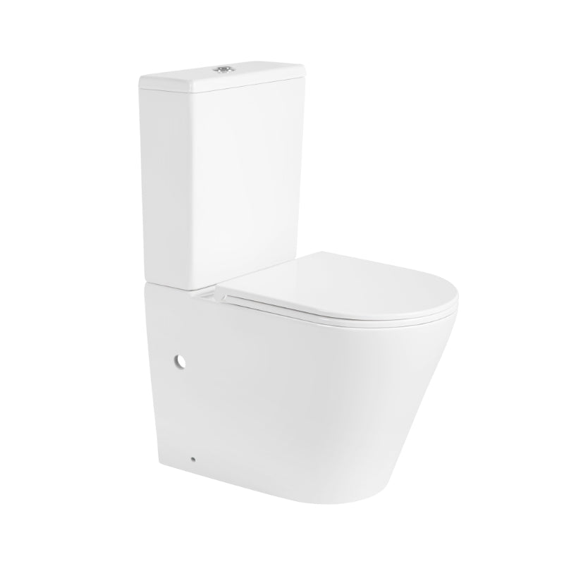 White toilet on a white background