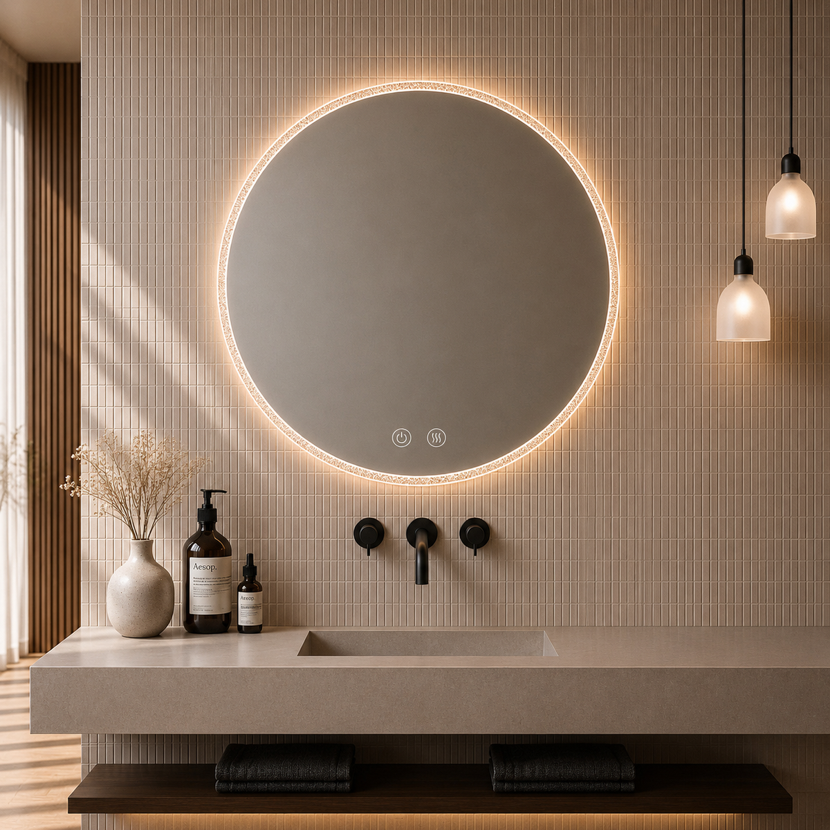 Willa Round LED Mirror