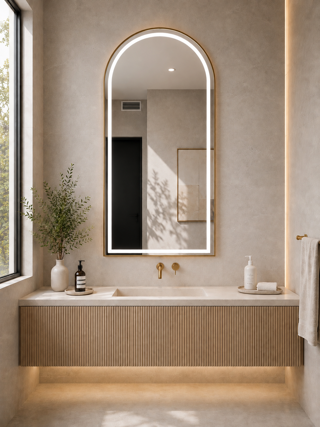 Yana Arch Framed LED Mirror
