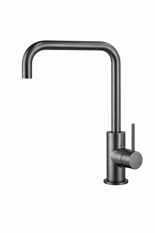 Elke Square Kitchen Mixer Gunmetal