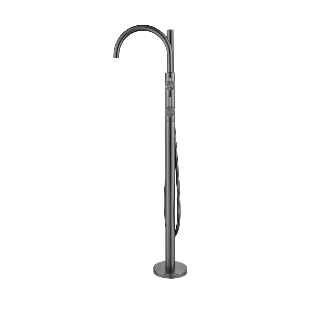 Elke Bath Filler with Hand Shower Gunmetal
