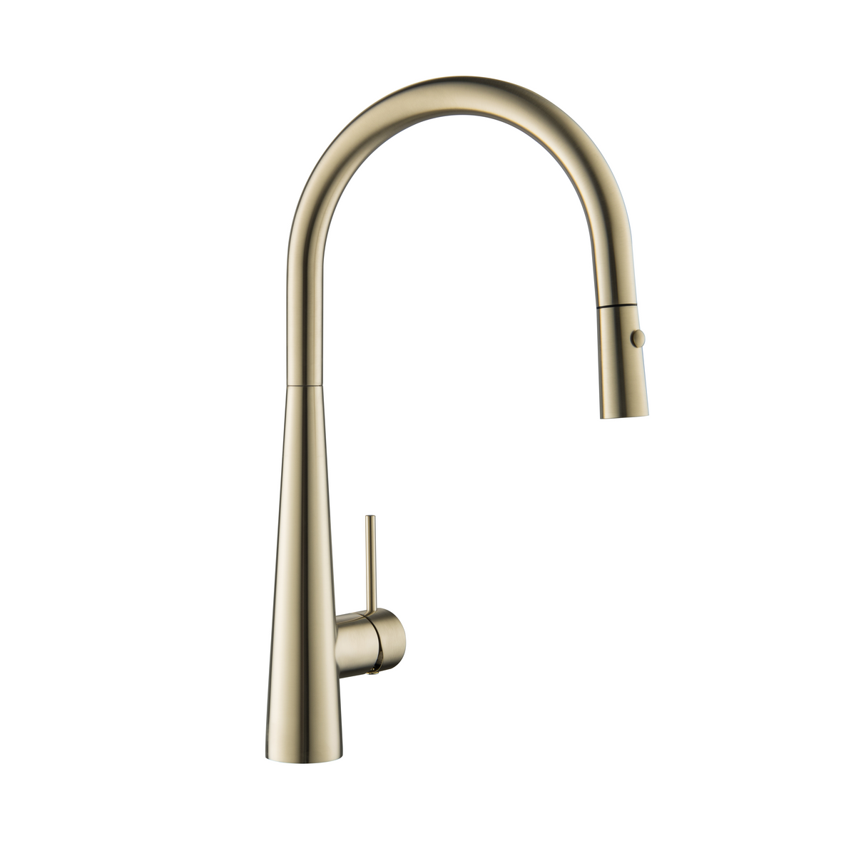 Elke Sleek Mixer with Button Brushed Gold