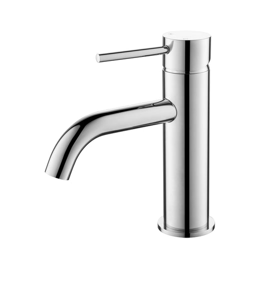 Elke Curved Countertop Basin Mixer Chrome
