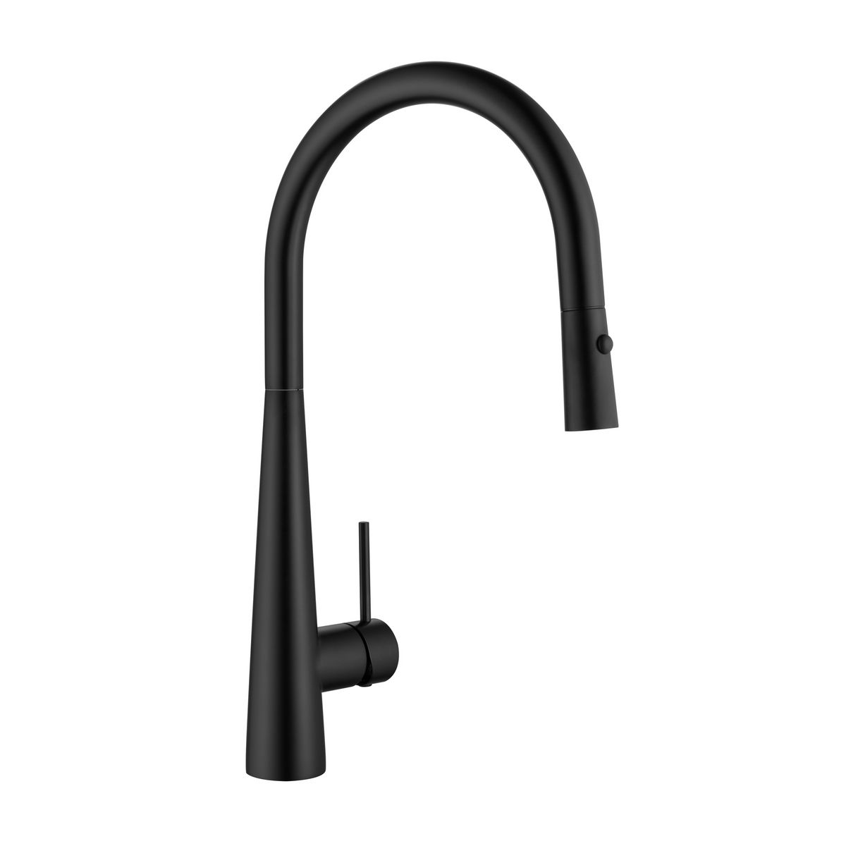 Elke Sleek Mixer with Button Matt Black