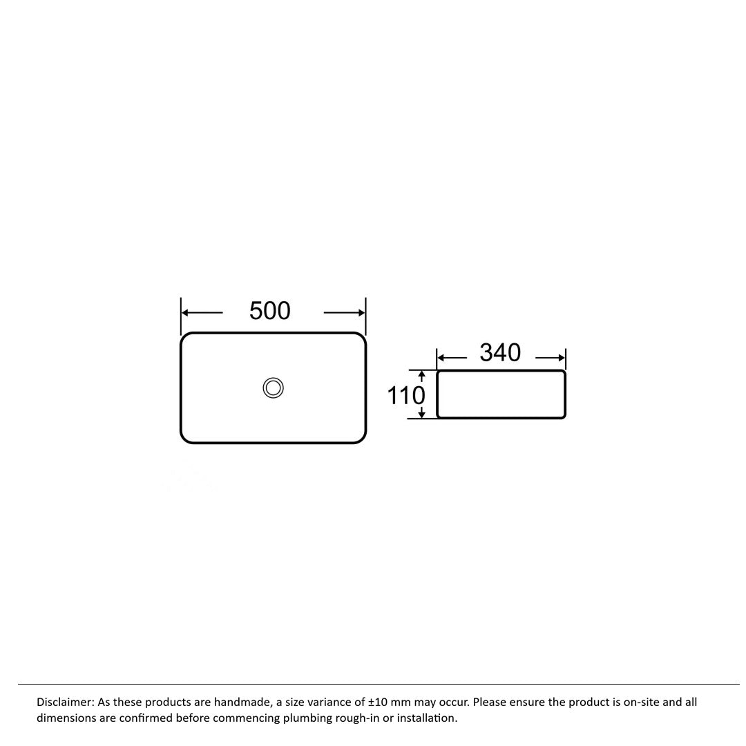 Luca Countertop Basin Rectangle