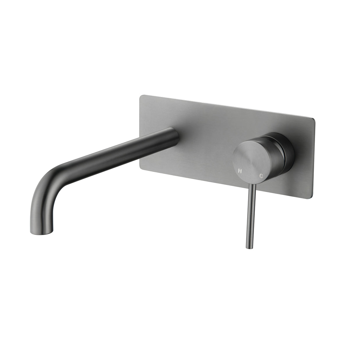 Elke Wall Mixer Curved Plate Gunmetal
