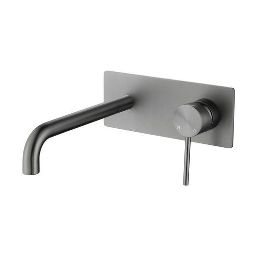 Elke Wall Mixer Curved Plate Gunmetal