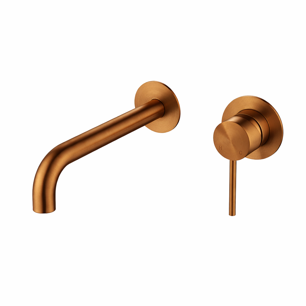 Elke Wall Mixer Curved Bronze
