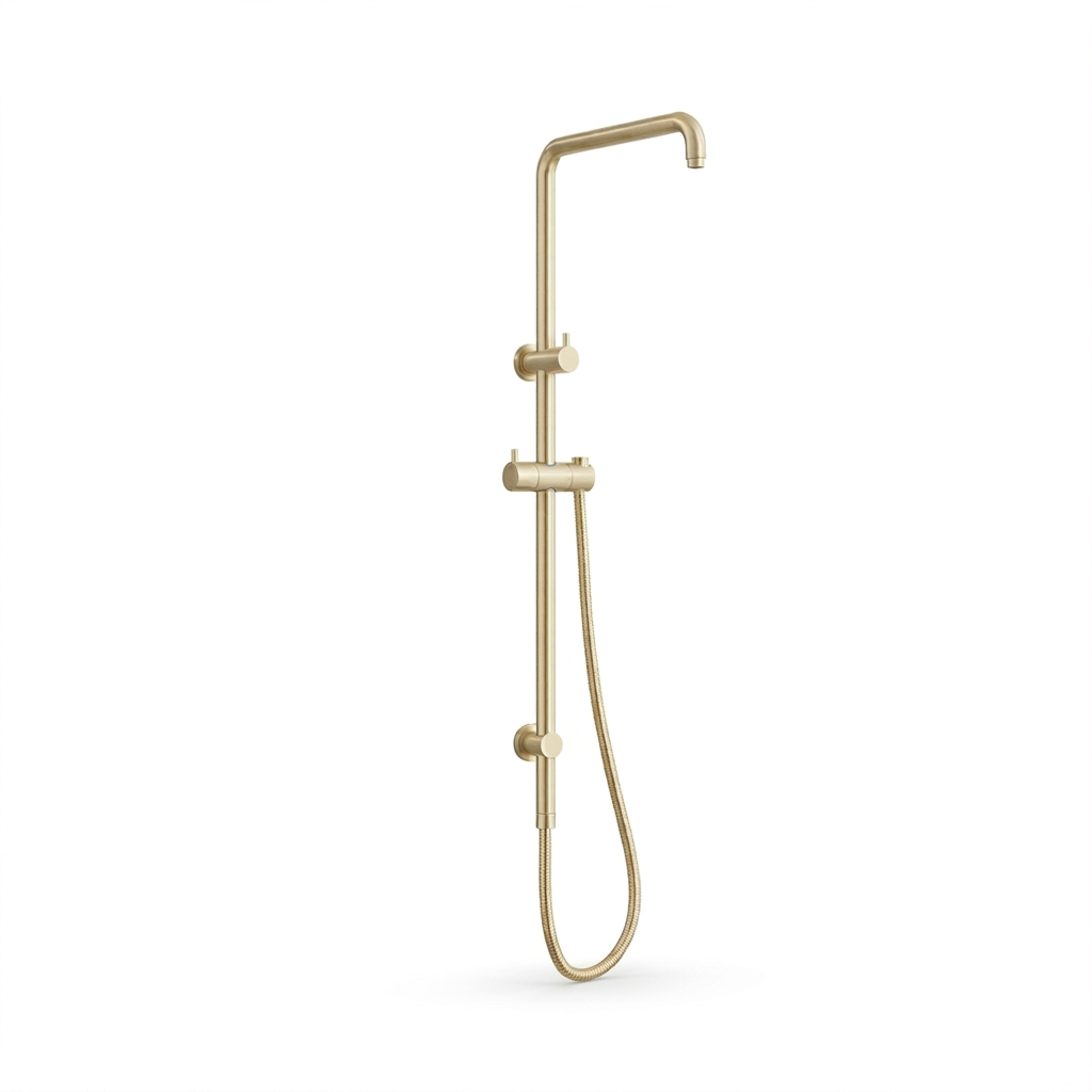 Elke Twin Shower Rail Brushed Gold