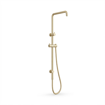Elke Twin Shower Rail Brushed Gold