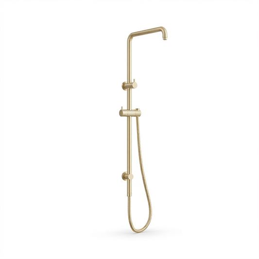 Elke Twin Shower Rail Brushed Gold
