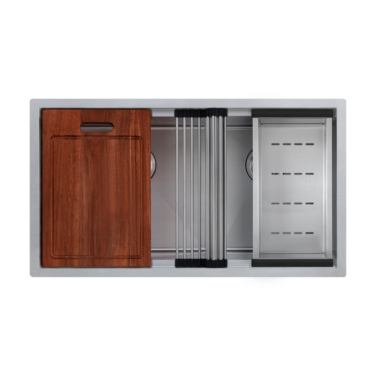 Titan Double Stainless Steel Workstation Sink 835mm