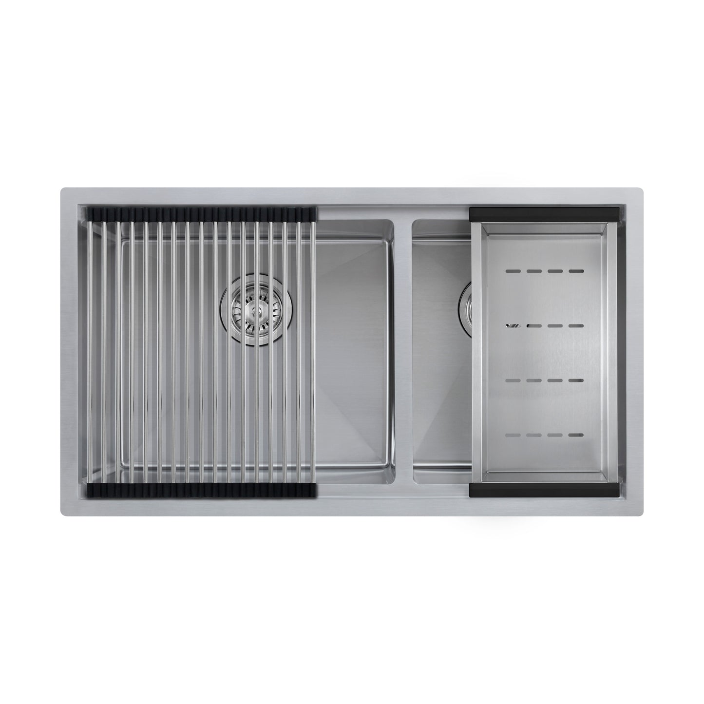 Titan Double Stainless Steel Sink; Workstation