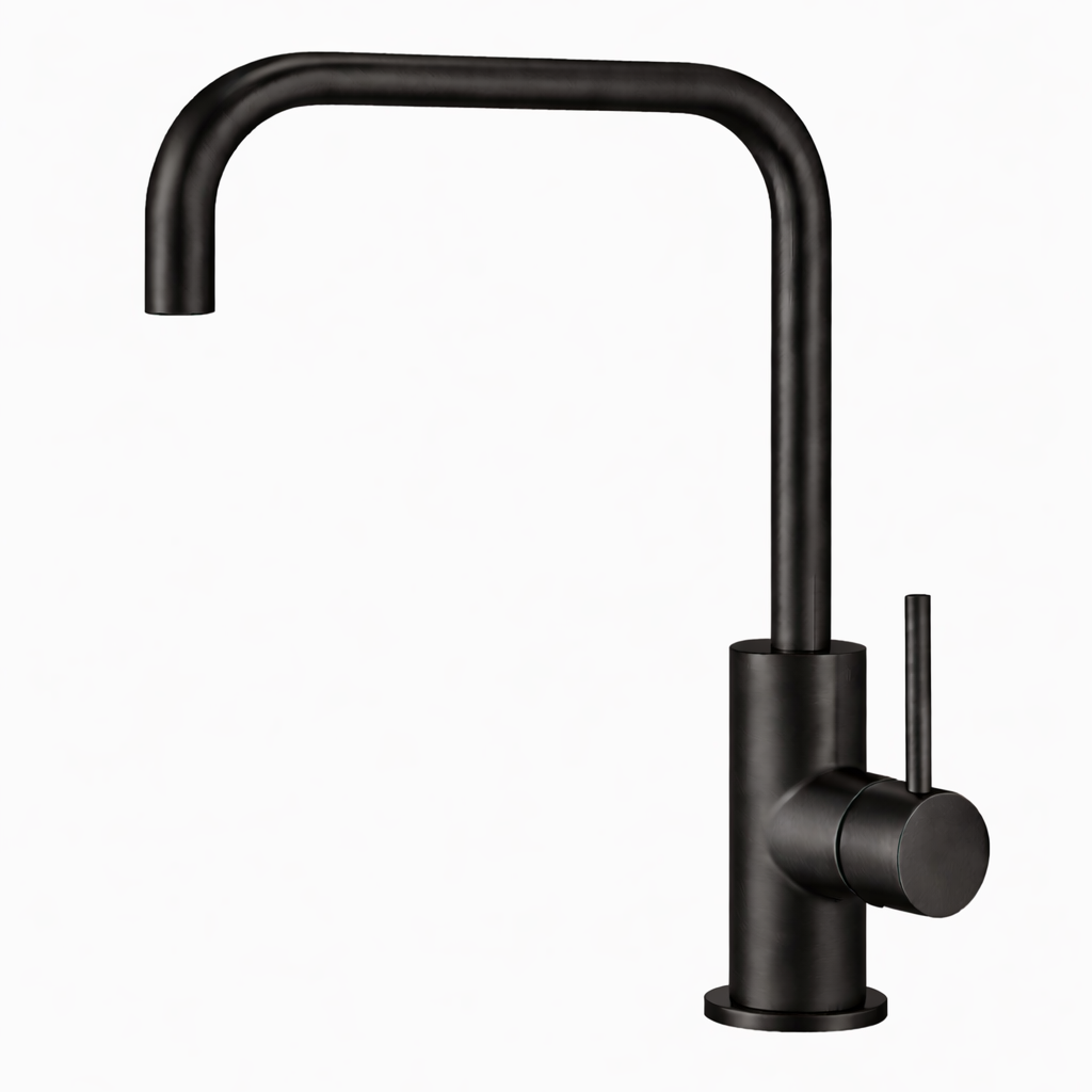 Elke Square Kitchen Mixer Matt Black