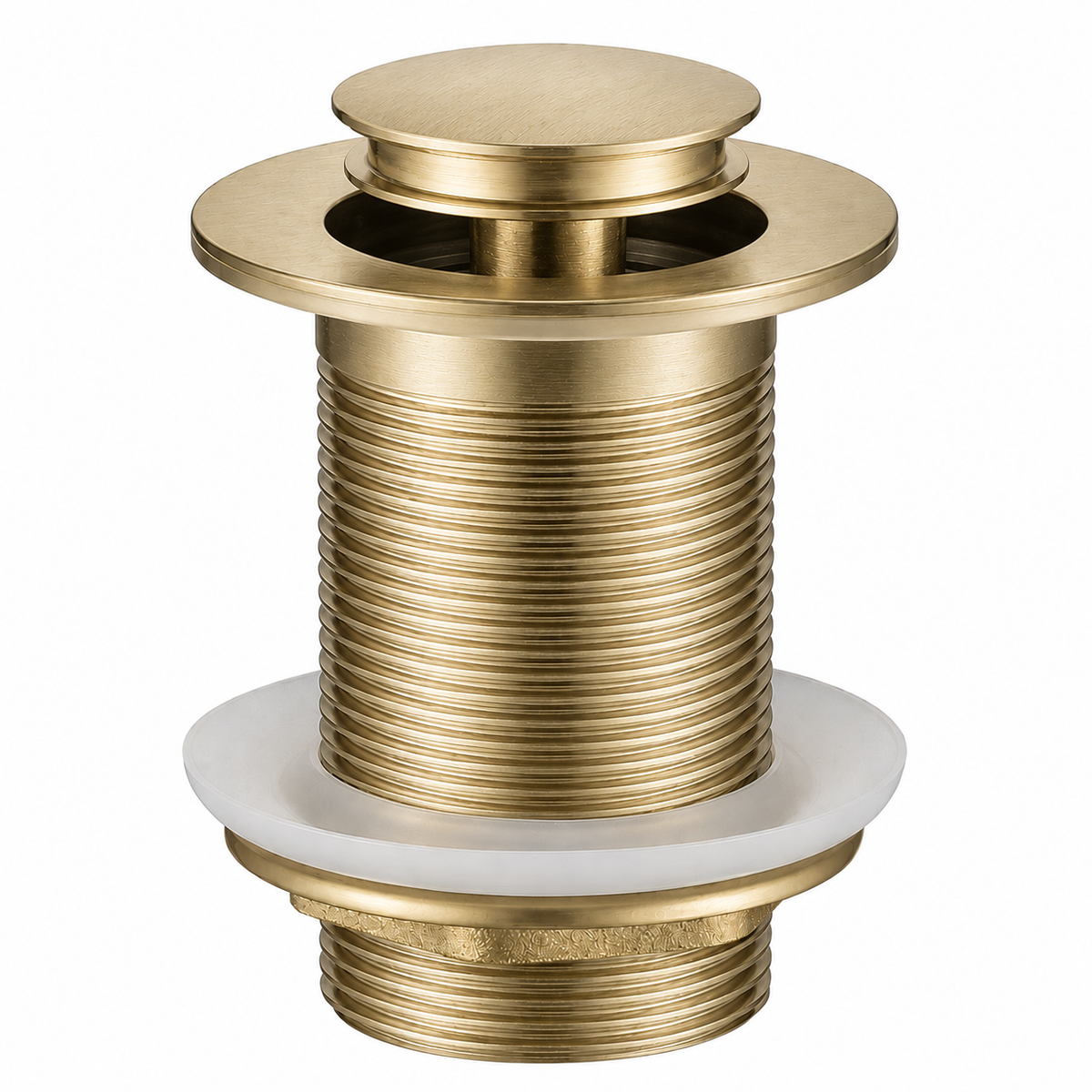 Pop-up Waste Flat Cap Brushed Gold