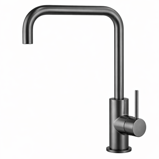Elke Square Kitchen Mixer Gunmetal
