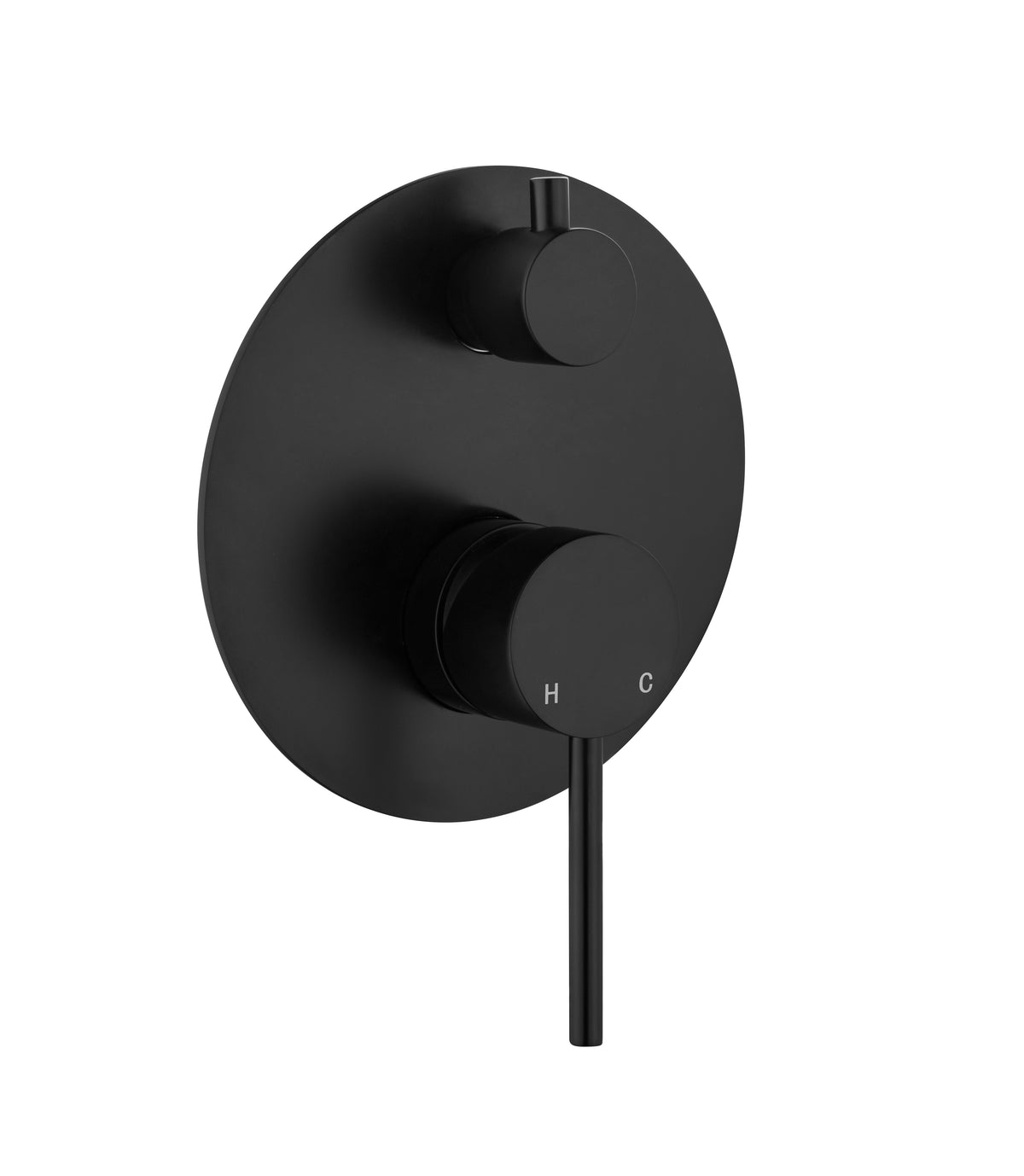 Elke Shower Diverter Plate Matt Black