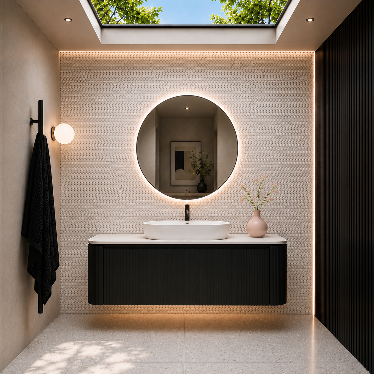 Talia 1200mm Wall-hung Fluted Vanity