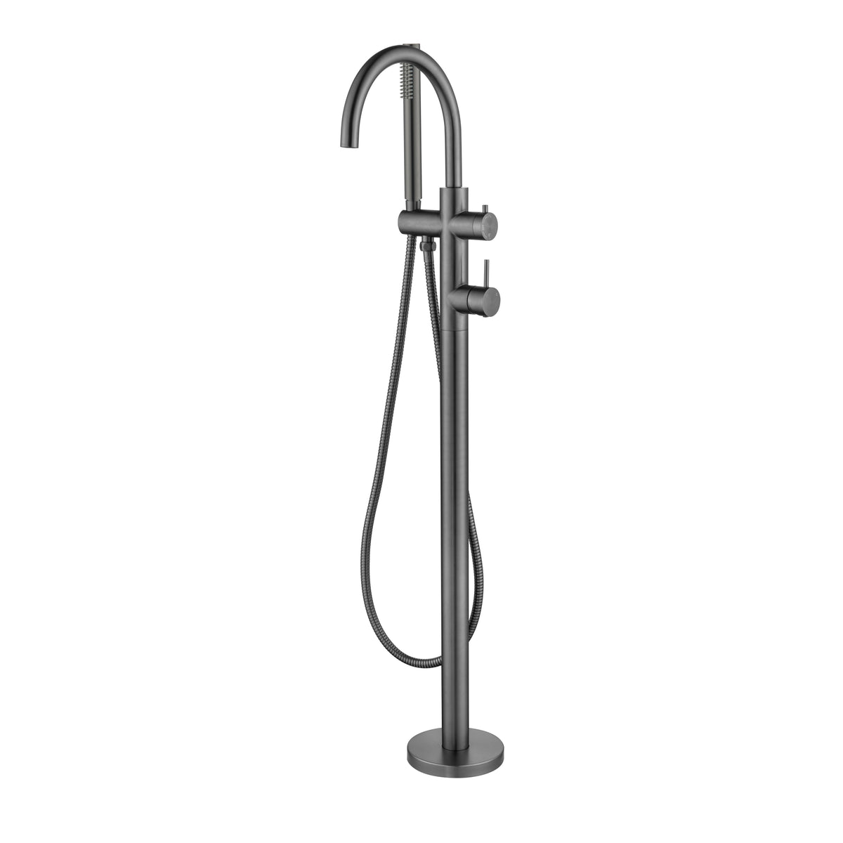 Elke Bath Filler with Hand Shower Gunmetal