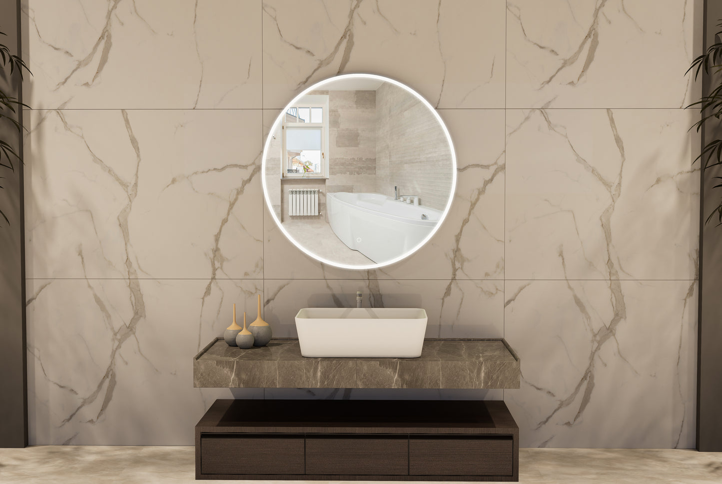 Willa Round LED Mirror
